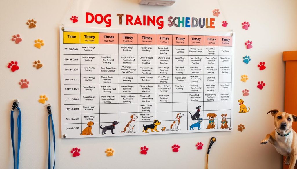 routine dog training schedule