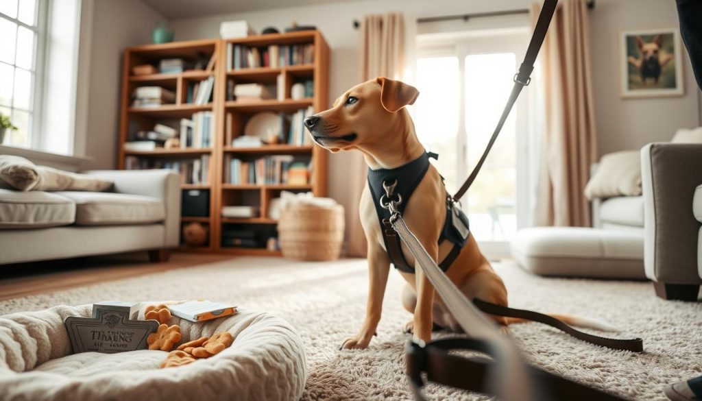 leash training setup